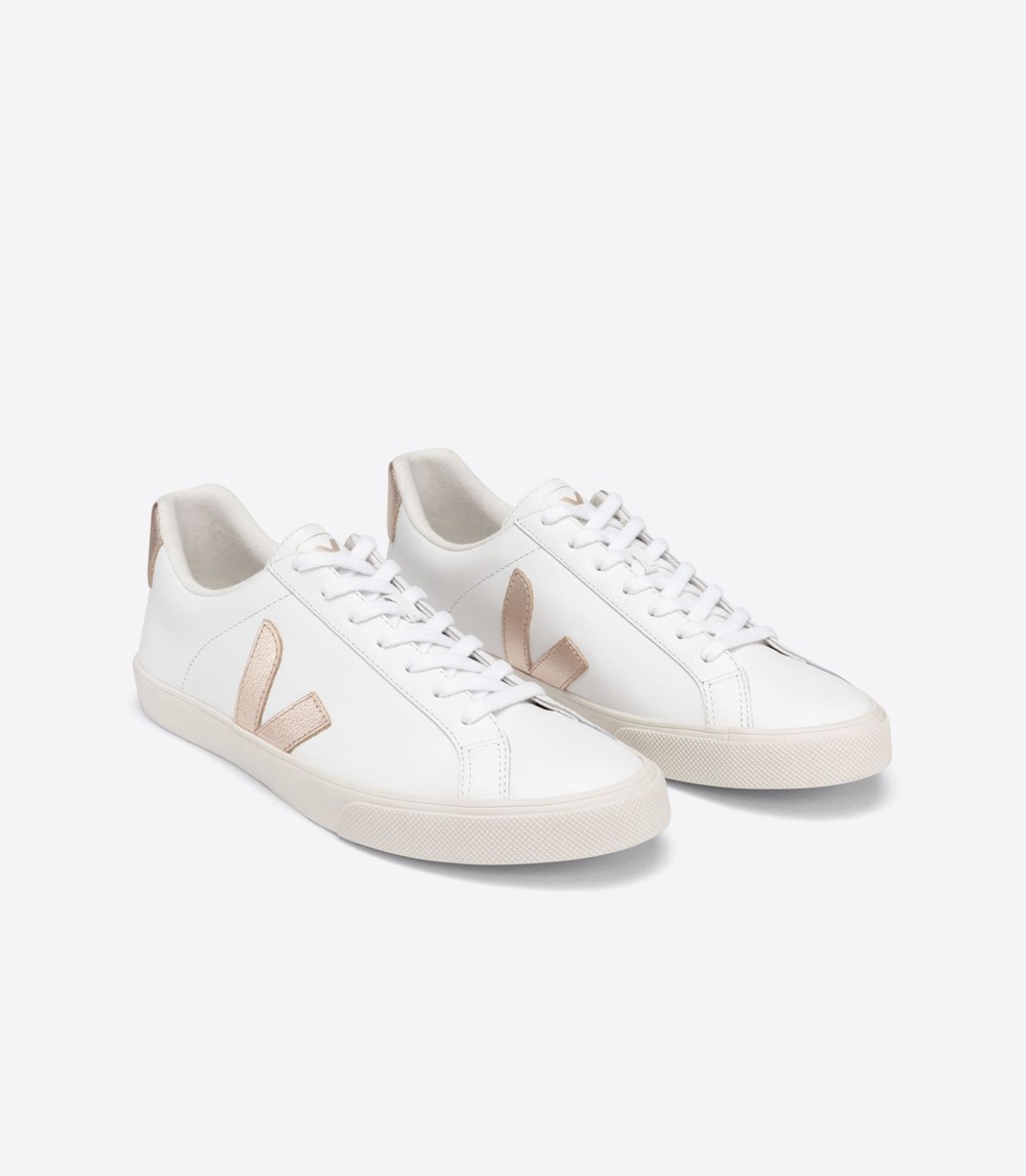 Veja Sneakers Dam - Esplar Läder - Vita - 236195-DMH